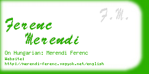 ferenc merendi business card